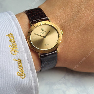 [정품] 롤렉스 셀리니 오벌 UFO 케이스 18K 옐로우골드 금통 남성용 엘립스 빈티지 소장용 (Rolex Cellini Oval Gold 18K YG)
