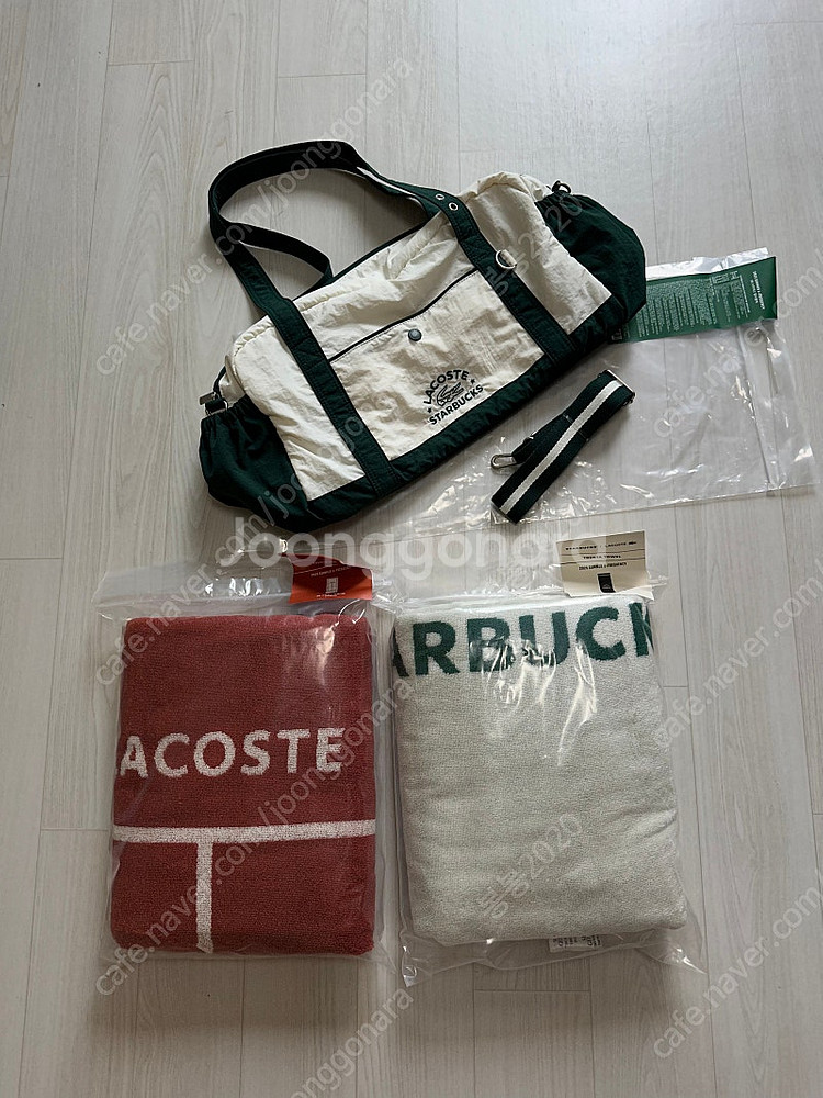 스타벅스 라코스테 가방, 타올--0