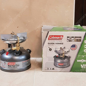 (새제품) 콜맨 533 DUAL FUEL 533 가솔린 버너 + 정품 깔대기