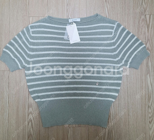 엘로주/Elloge/반팔여름니트/신상/페일민트&아이보리...--2