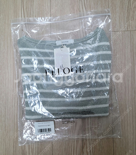 엘로주/Elloge/반팔여름니트/신상/페일민트&아이보리...--3