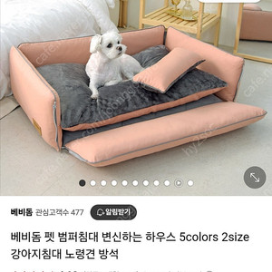 베비돔 펫 범퍼침대 강아지 쿠션 침대 방석 아이보리