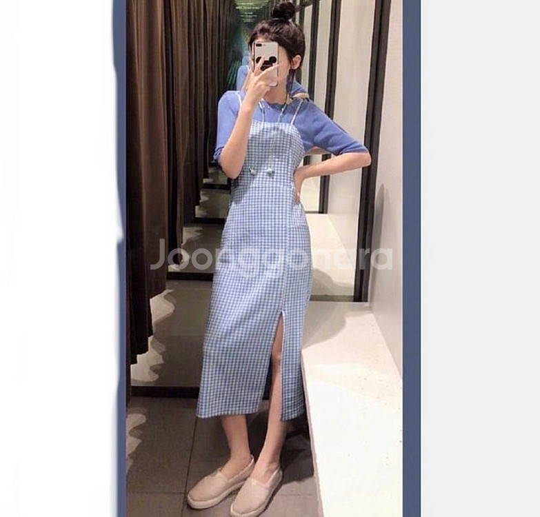 L) ZARA 자라 체크원피스 원피스 오즈세컨 cos ...--0