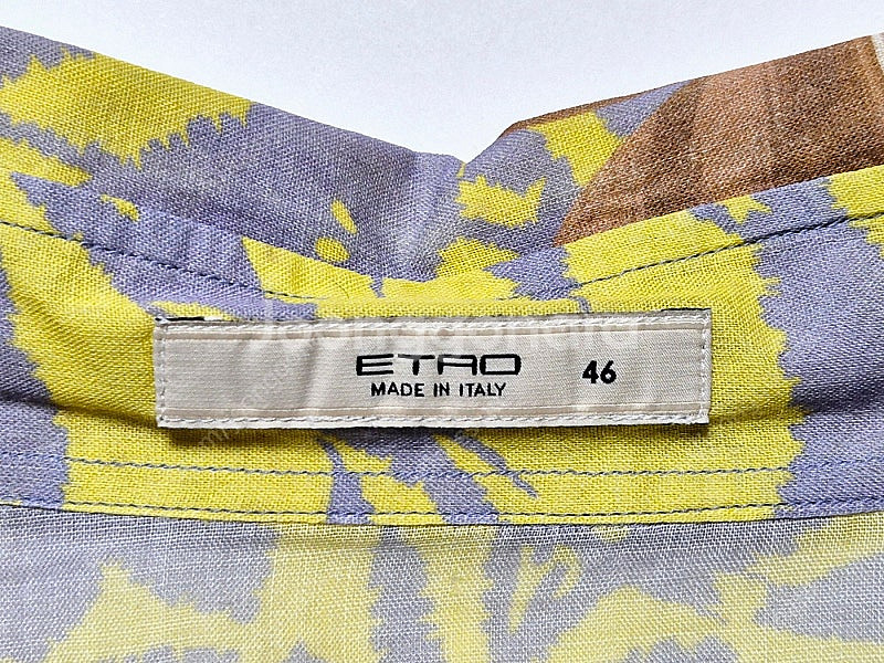 (정품) ETRO 에뜨로 여성 린넨 블라우스 (46)--3