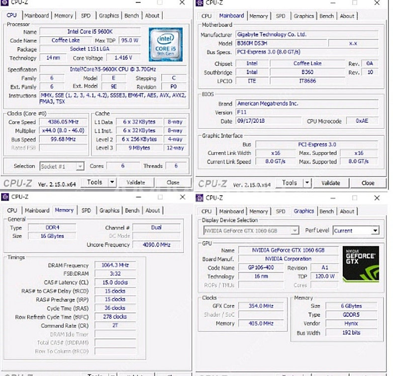 (대전)인텔i5-9600K, DDR4 16GB GTX ...--2