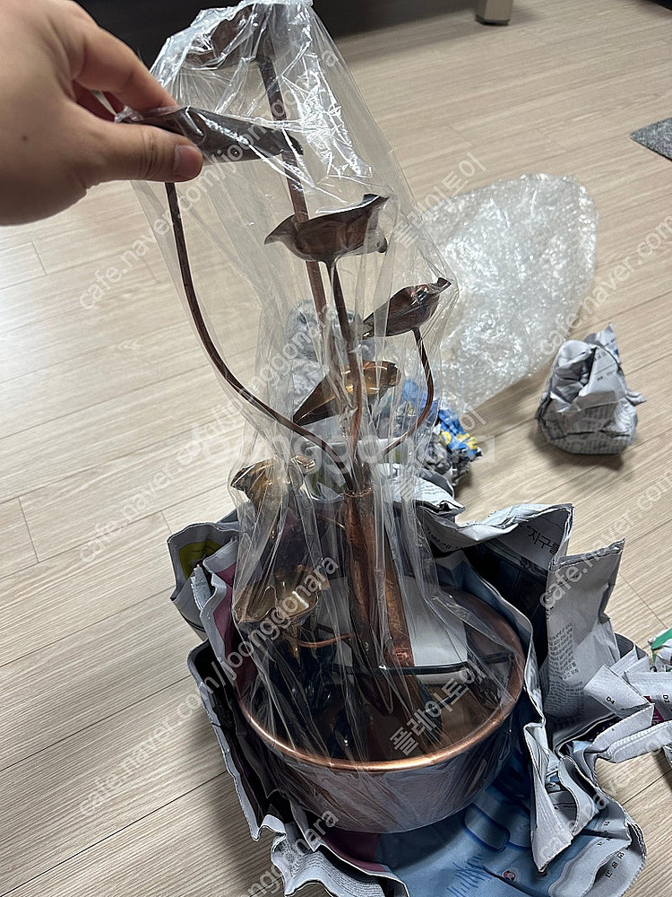 이앤 핸드메이드 황동 인테리어 실내 가습 분수대 새제품...--6