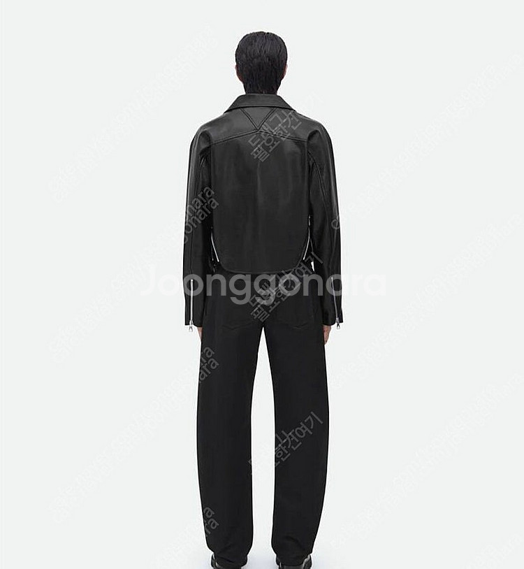 보테가베네타 레더 바이커자켓/ 48사이즈/ 미시착 새제...--7