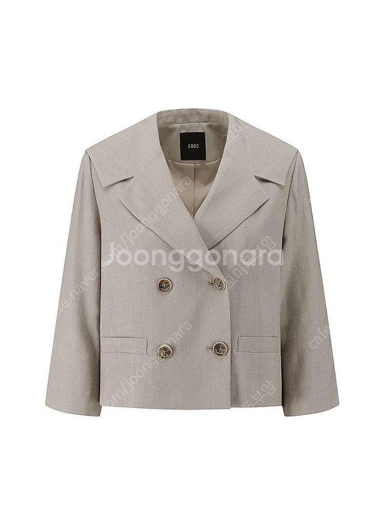 ZOOC 주크 쥬크 와이드 카라 더블 크롭 자켓 (택 달린 새상품)--0