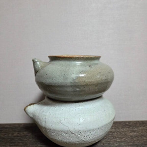 골동품 조선후기 조선백자 귀대야 숙우