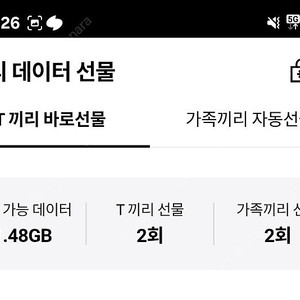 SKT 데이터 1.4 기가