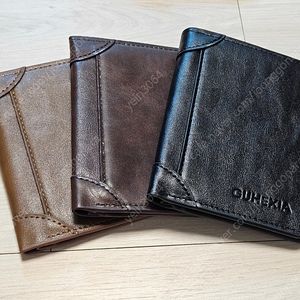 가죽 반지갑 새상품 블랙/진브라운/카멜 3개 일괄