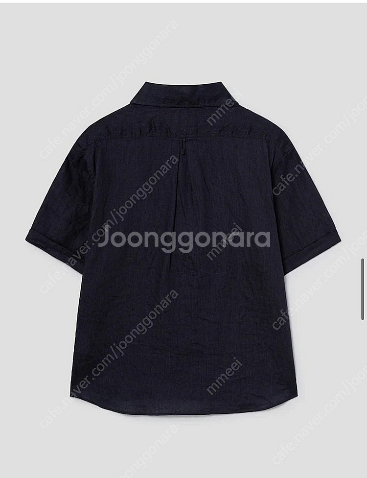 단톤 라운드카라 린넨 반팔 셔츠 36--5