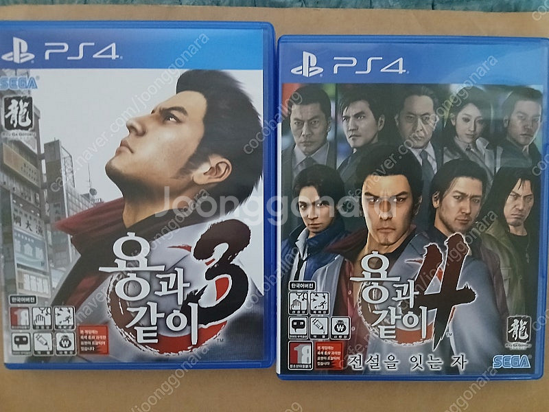 ps4 용과같이3+4 판매합니다.--0