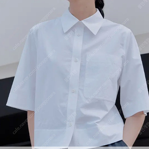 택포 삼성물산 구호 흰색 크롭 반팔 셔츠 블라우스 여성 루즈핏 M 훌륭 구제매니아몰