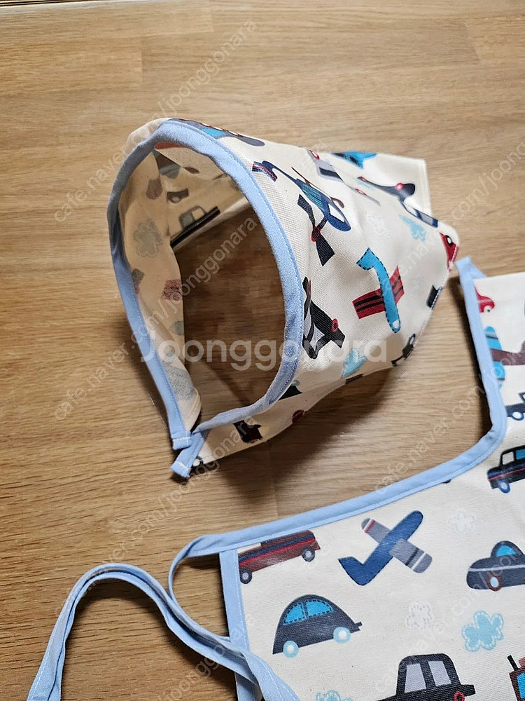 남아 방수 앞치마, 토시, 두건, 가방 4종 세트--3