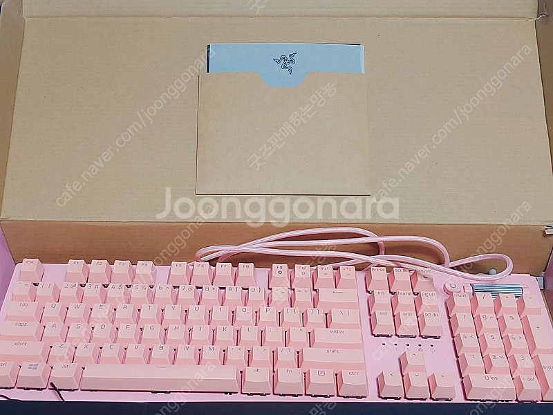 레이저 블랙위도우 v3 쿼츠 핑크 US자판 녹축 판매합...--0
