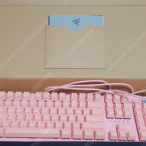 레이저 블랙위도우 v3 쿼츠 핑크 US자판 녹축 판매합니다.