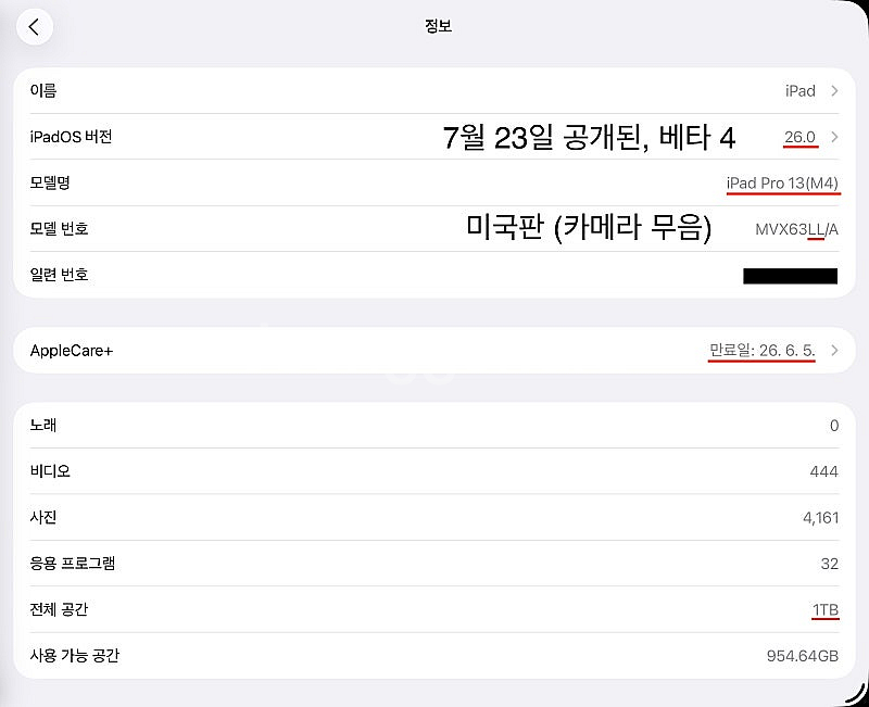 아이패드 프로 13 M4 1TB 블랙 wifi 미국판 ...--2