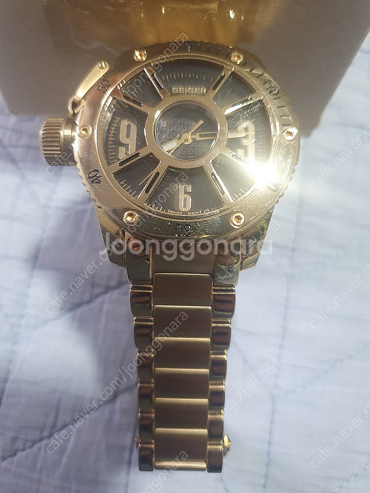 가이거 ge6020bg 메탈 손목시계 입니다--1