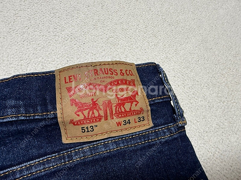 리바이스 513 청바지 남성용 36인치 판매합니다--4