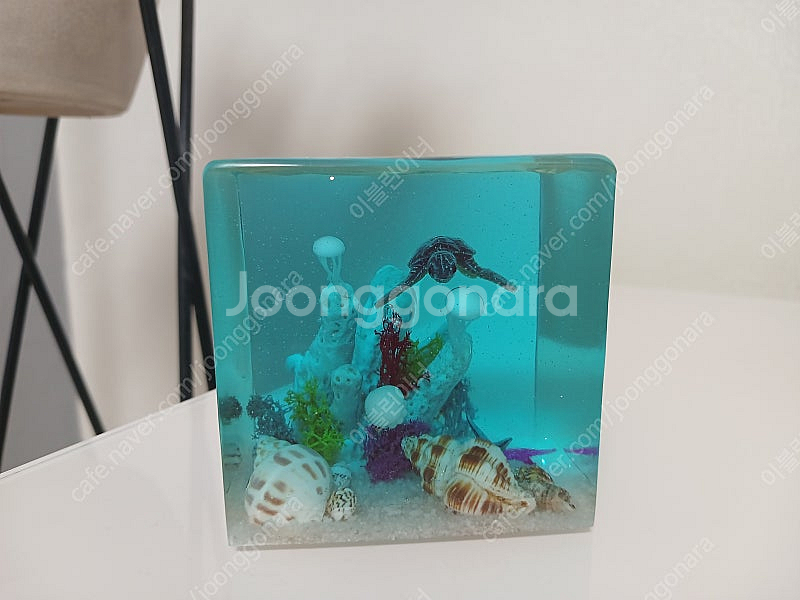 바다 조각 레진큐브 (거북이, 해파리 등)--3