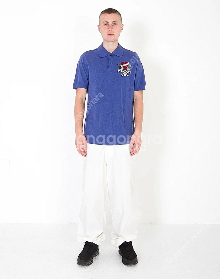 에드하디 Ed hardy 자수 카라티 반팔 S size--0