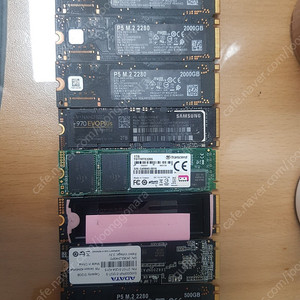 SSD NVME 2테라, 1테라, 512G, 500G 팝니다.