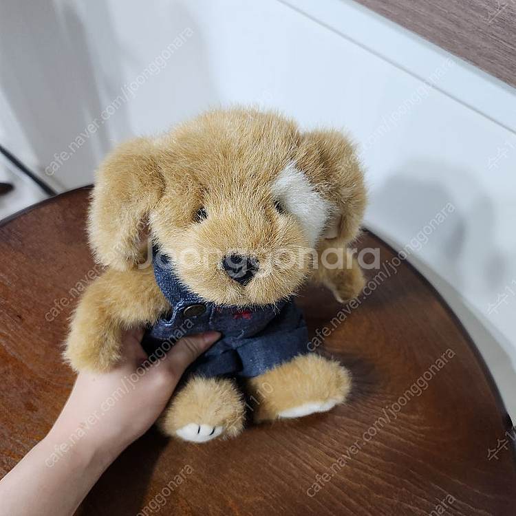 보이즈베어 멜빵 갈색 강아지 키덜트 빈티지 인형--1