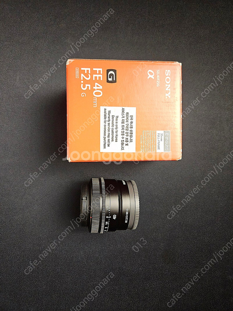 소니 40G f2.5 풀박스 판매합니다.--0