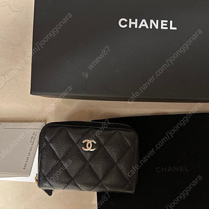 (백화점 매장 구매) 샤넬 chanel 카드지갑 블랙 금장 캐비어 정품