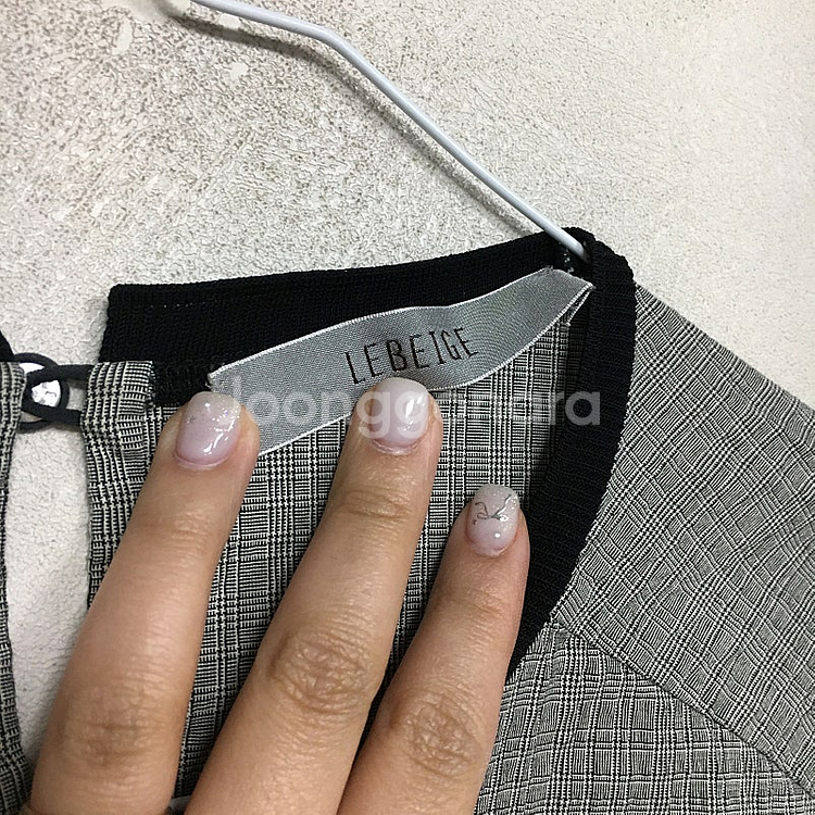 르베이지 루즈핏 체크 블라우스 F / 랑방 마인 오브제...--1