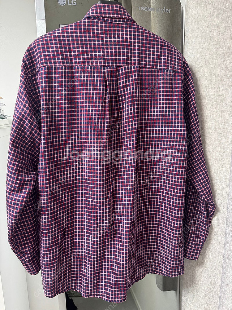 올드스투시 stussy 깅엄체크 레드 원포켓 셔츠 L사...--1