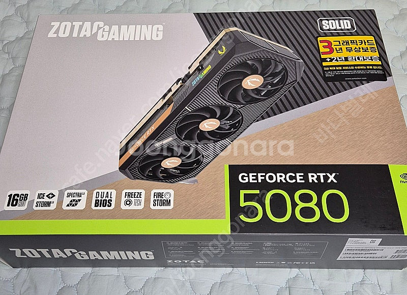 zotac 5080 solid oc 중고 팝니다--2