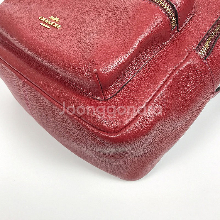 코치 COACH 레드 가죽 여성 백팩 가방--3