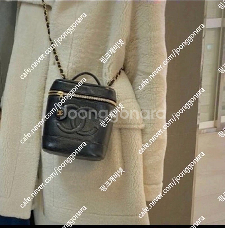 정품 샤넬 빈티지 베니티백 캐비어 금장 풀셋 190만원--3
