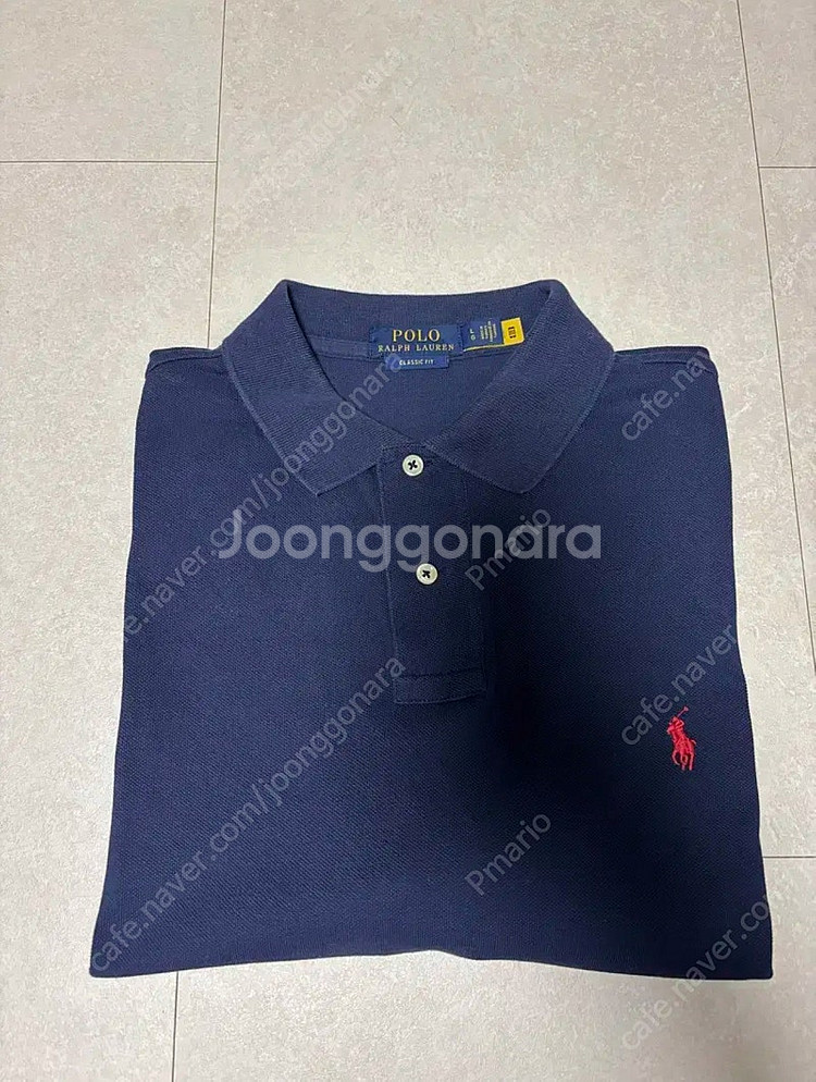 (백화점)폴로 랄프로렌 클래식핏 L 네이비 카라티--3