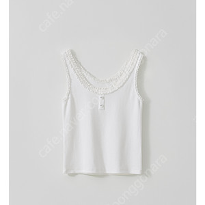 타낫 Pop lace sleeveless top (white)