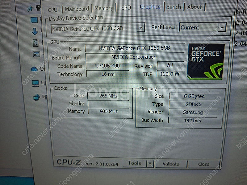 중고 그래픽 카드 갤럭시 gtx1060 6g-8만원--1