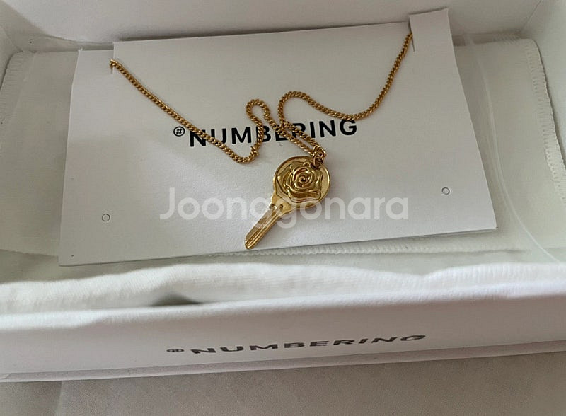 넘버링 7717 골드 새상품, 차정원 목걸이--2