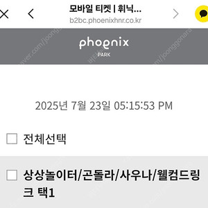 휘닉스파크 이용권