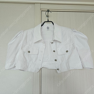 가비존 퍼프 크롭 데님 자켓