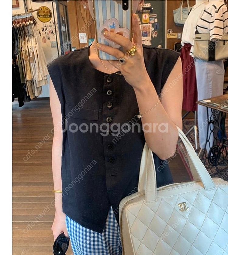 (새상품)프롬도트 블로그에서 구입한 린넨 베스트 팝니다--1