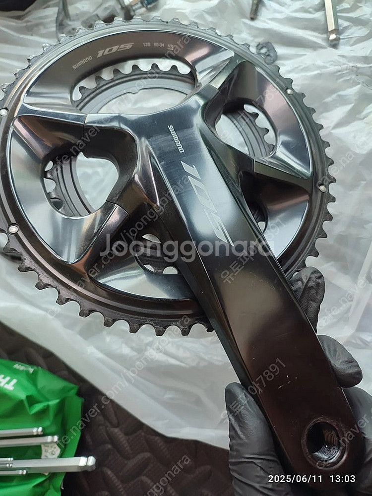 12단 160mm 시마노 105 크랭크 7100 컴팩트...--0