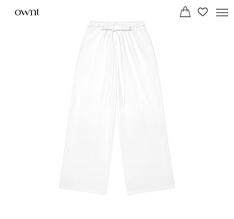 온트 ownt 힐로팬츠 화이트 롱 구해요--0