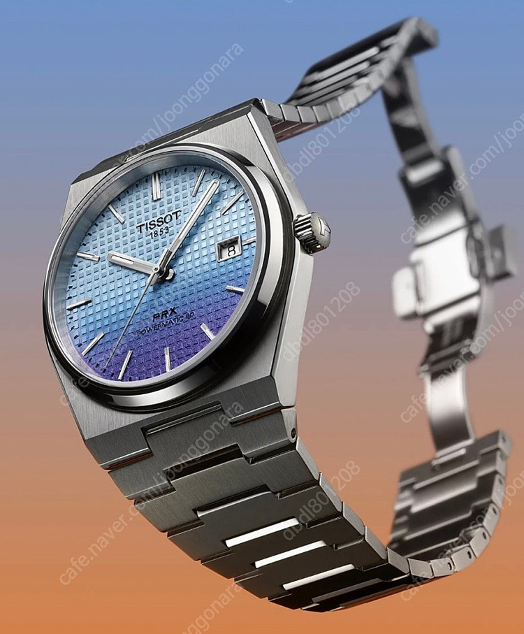 티쏘 PRX 그라데이션 파워매틱 80 40MM 새상품--1