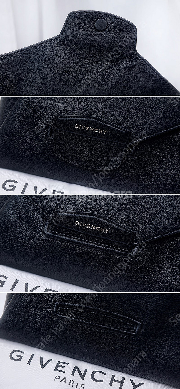지방시 (GIVENCHY) 안티고나 엔벨로프 블랙 미디...--4