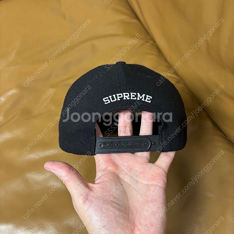 Supreme 슈프림 블랙 6패널 볼캡 모자 (Wash...--6