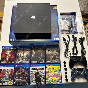 PS4 프로 Pro 2TB + 듀얼 쇼크 패드 2개 + 명작게임 다수 8개