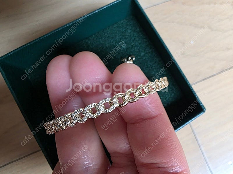 18k 꼬냑 다이아 반 뱅글 팔찌 베이지골드(최종가)--2