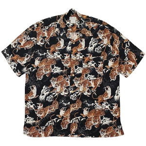 [M] Diamond Head Tiger Rayon Hawaiian Shirt 다이아몬드 헤드 타이거 레이온 하와이안 셔츠 알로하 호랑이
